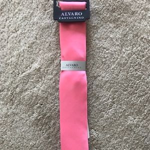 New Alvaro pink slim tie